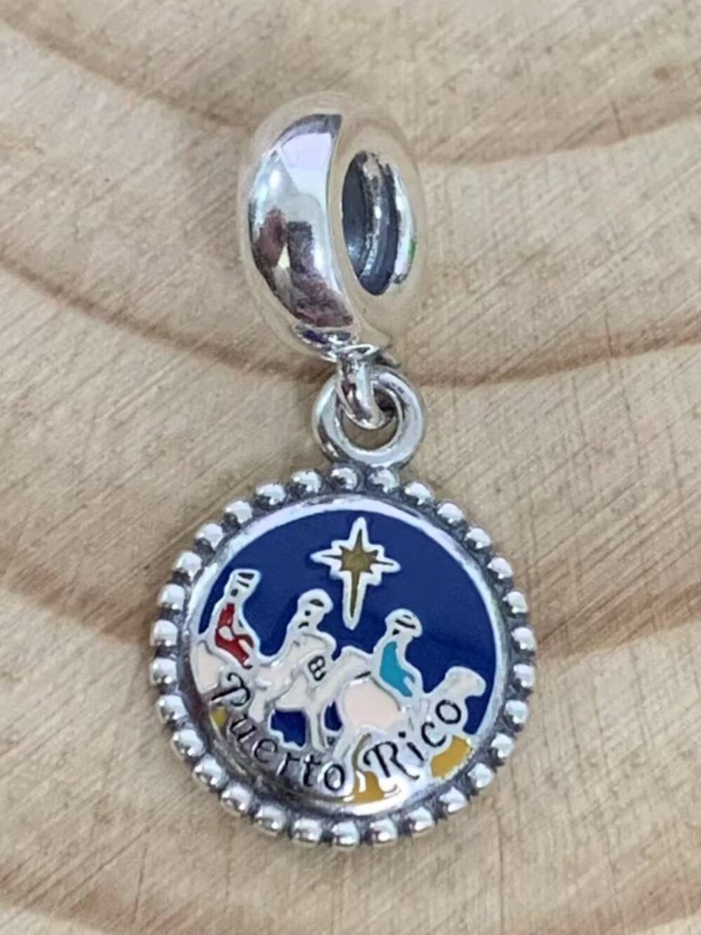 Pandora Puerto Rico limited Bead Charm, S925 Silver Jewelry